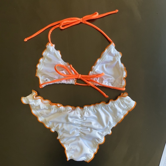 White Ruffle Bikini - Picture 2 of 6